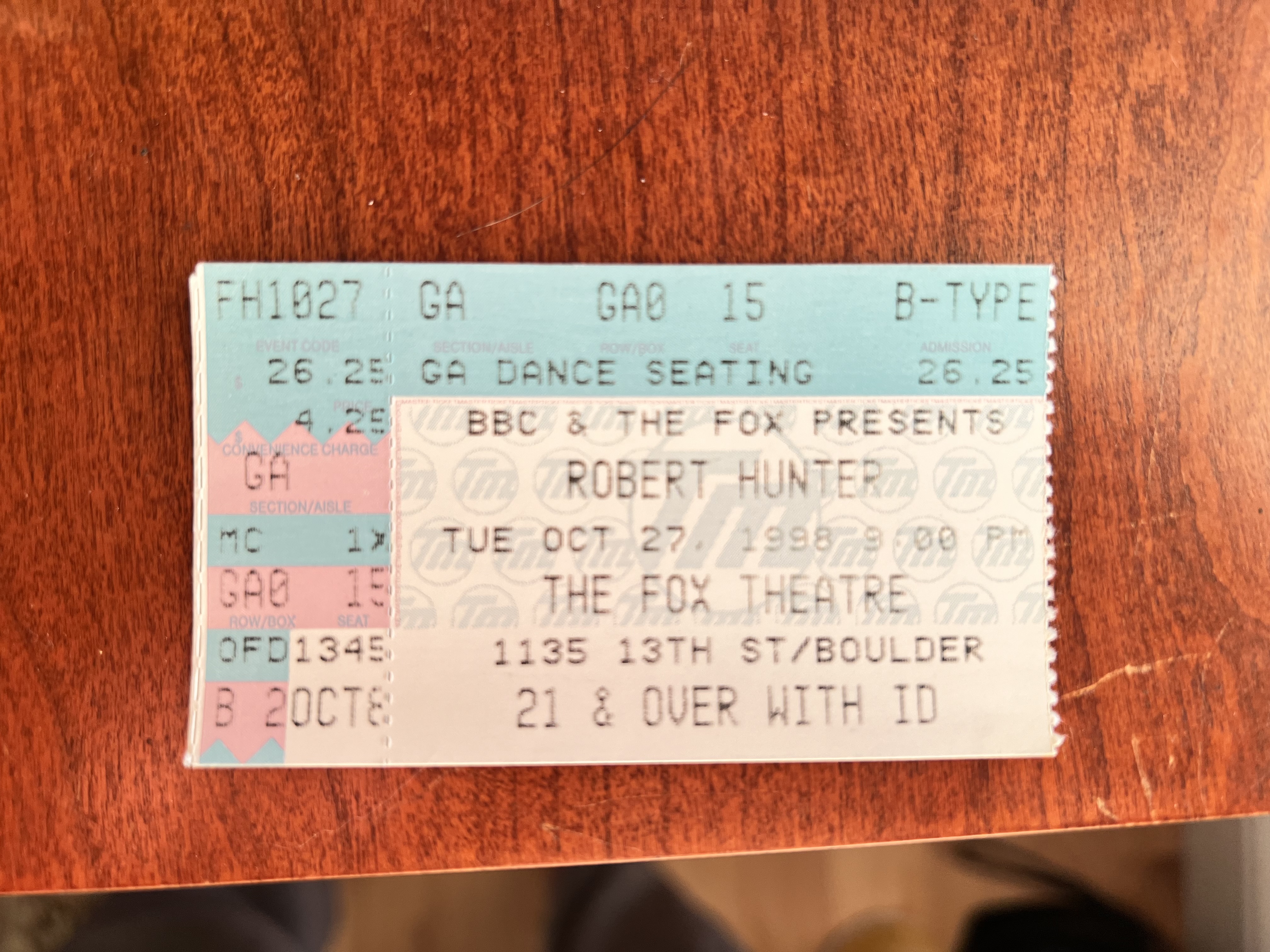 Robert Hunter | The Fox Theatre | Boulder, CO