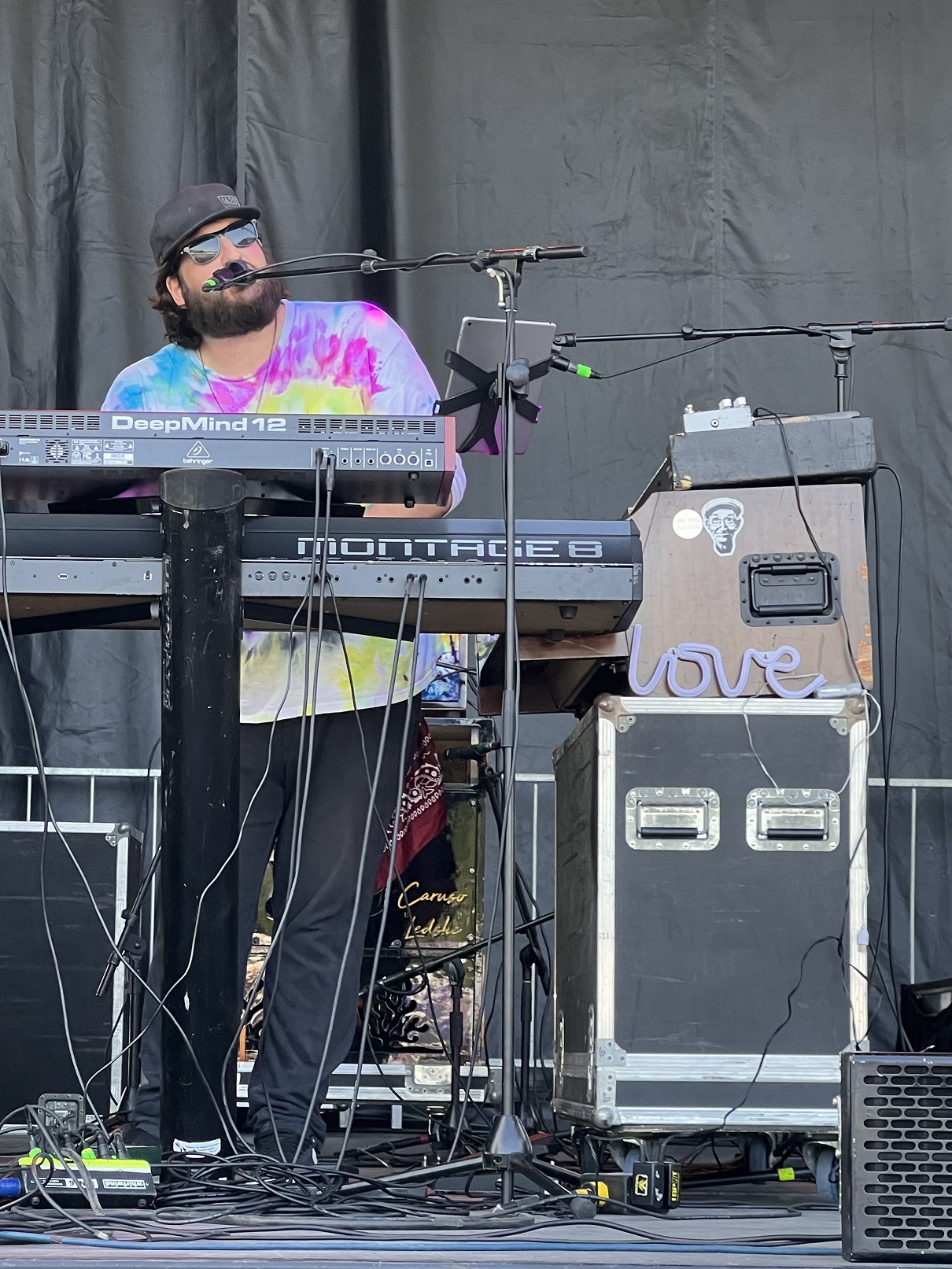 Left: Richard James (and PTF) performing with his band Neighbor - ’23