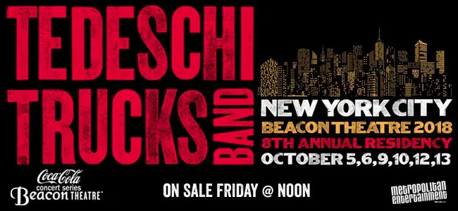 Tedeschi Trucks Band Announces Return to NYC's Beacon Theatre