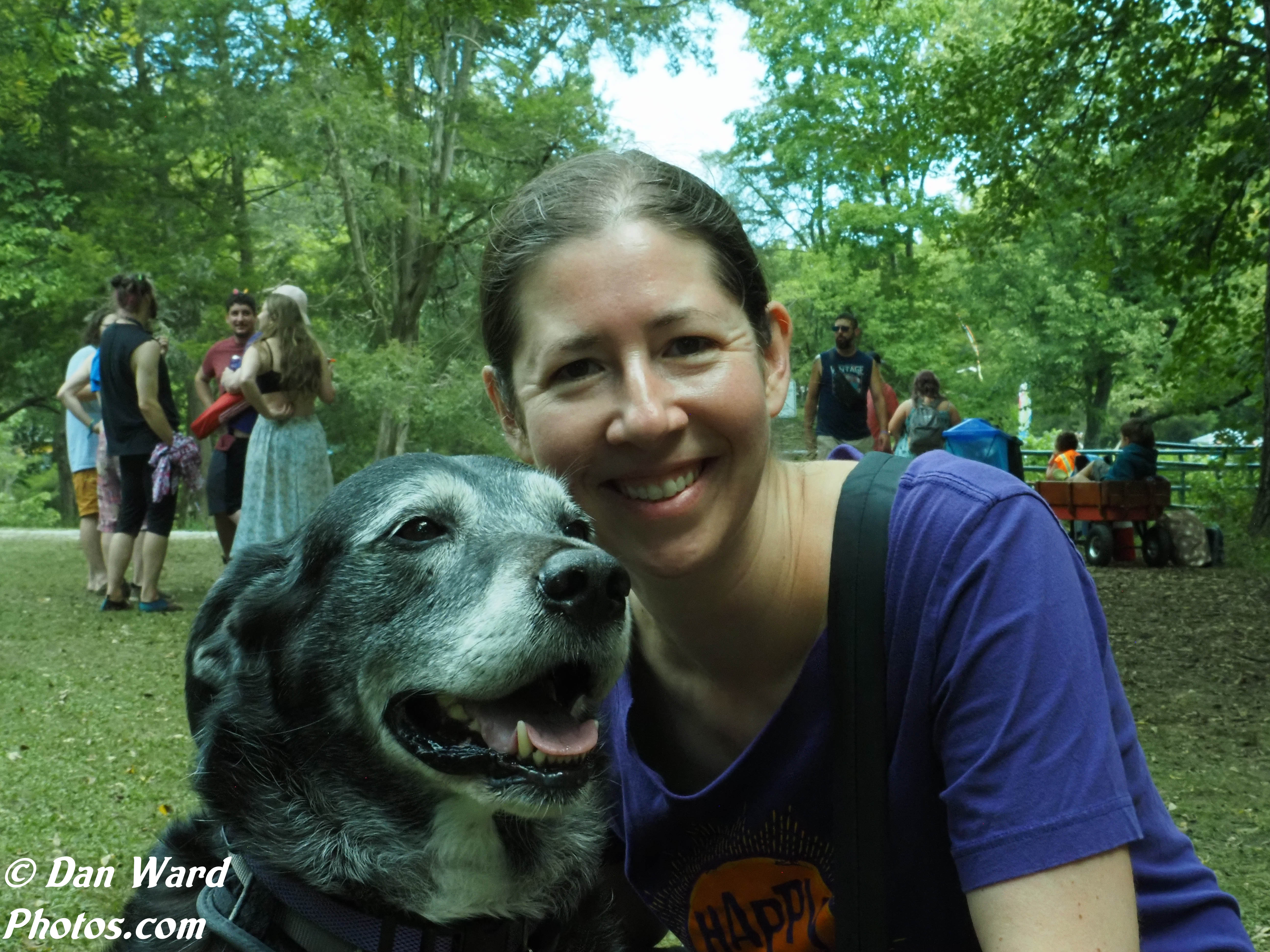 Family Groove Company's Janis Wallin and her dog, Bootsy