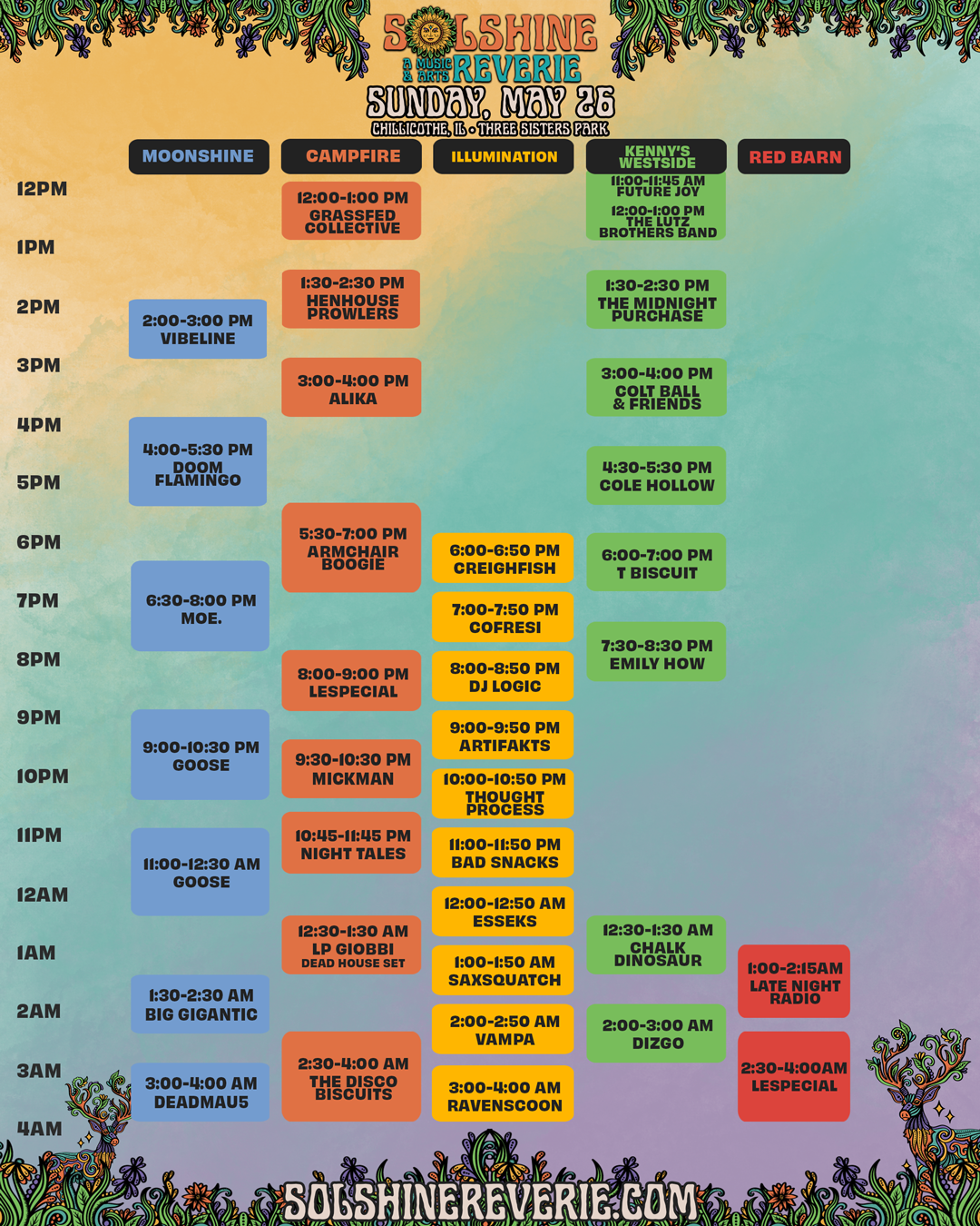 Solshine Reverie reveals set times, additional stages, and final ...