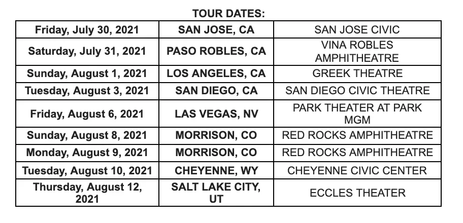 WO NEW DATES ADDED FOR LAS VEGAS, NV AND CHEYENNE, WY