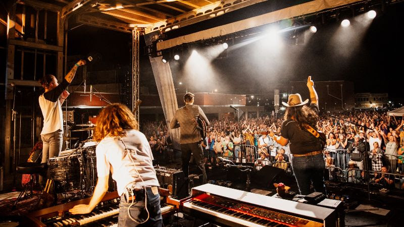 A packed Piedmont Stage on Friday night for The Red Clay Strays at the 23rd annual Bristol Rhythm & Roots Reunion music festival. Photo credit: © Birthplace of Country Music; photographer: Ashli Linkous 