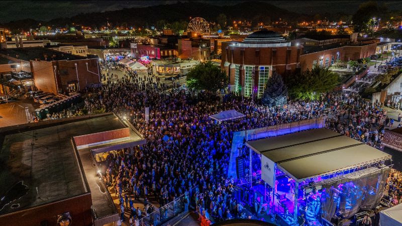 A bird's eye view at the Piedmont Stage for The Red Clay Strays set on Friday night.  Photo courtesy Matthew Coleman/The Red Clay Strays 