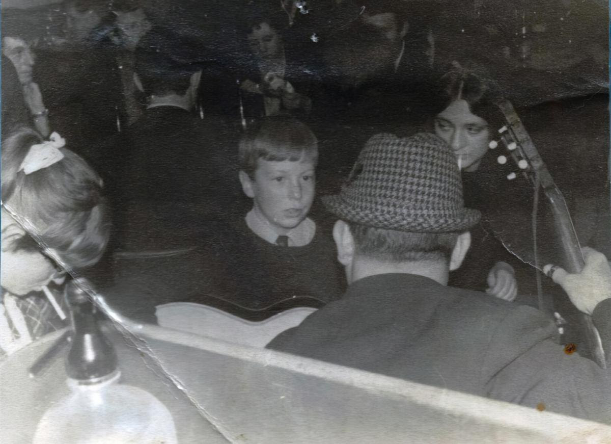 Above: Dave Stewart at age 14 being let into the folk club for the first time  Credit: Courtesy of Dave Stewart