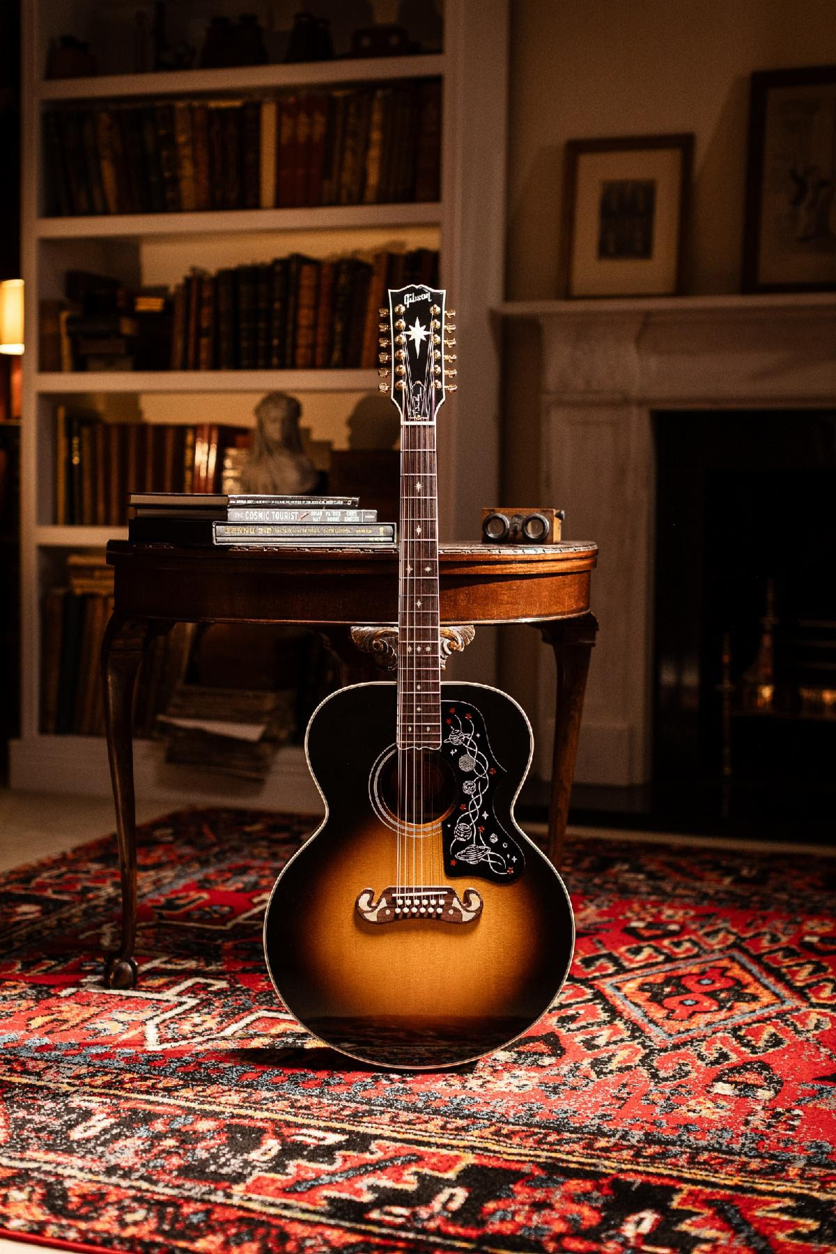 Above: the Brian May SJ-200 12-String acoustic guitar from Gibson Custom.