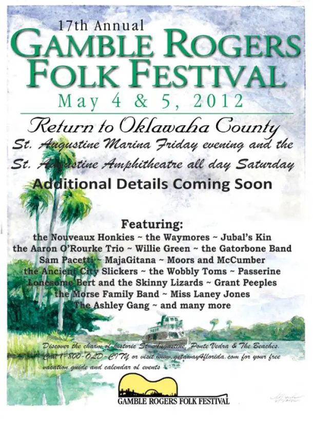 Gamble Rogers Folk Festival Returns to St. Augustine, FL Grateful Web