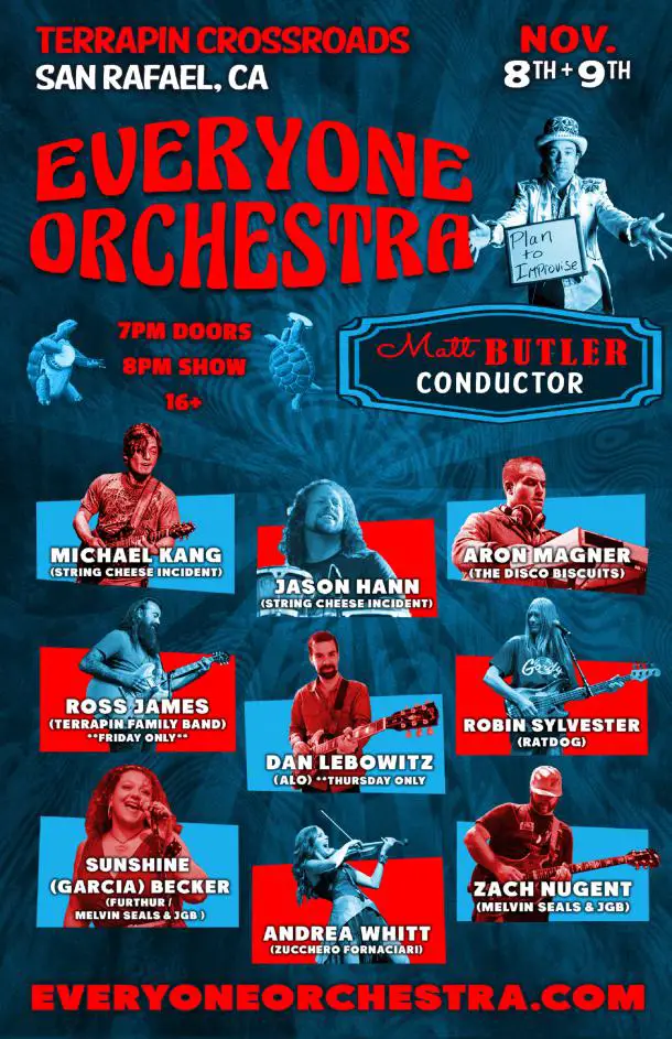 Everyone Orchestra at Terrapin Crossroads, Nov 89 Grateful Web