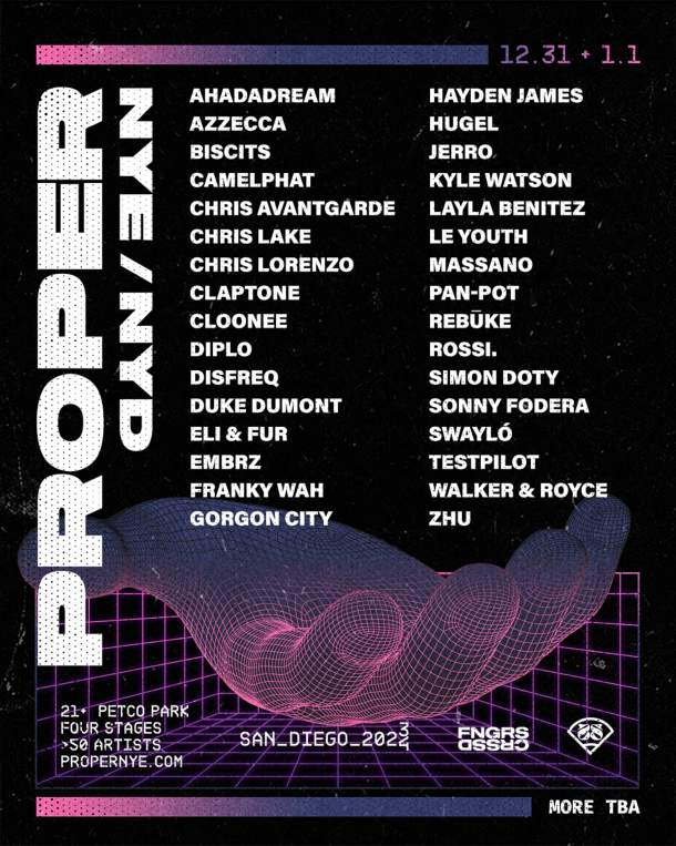 FNGRS CRSSD Announces PROPER NYE/NYD 2023 Lineup | Grateful Web