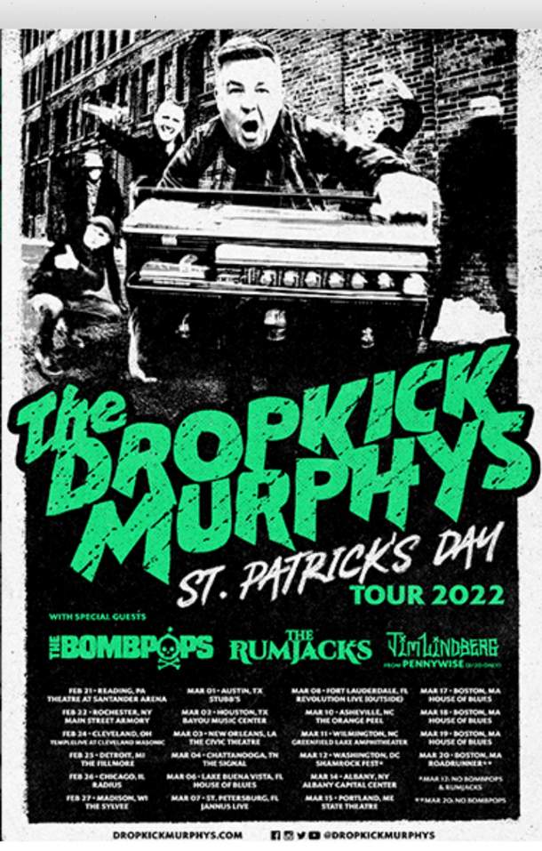 Dropkick Murphys Announce Fall 2023 US Tour with The Interrupters