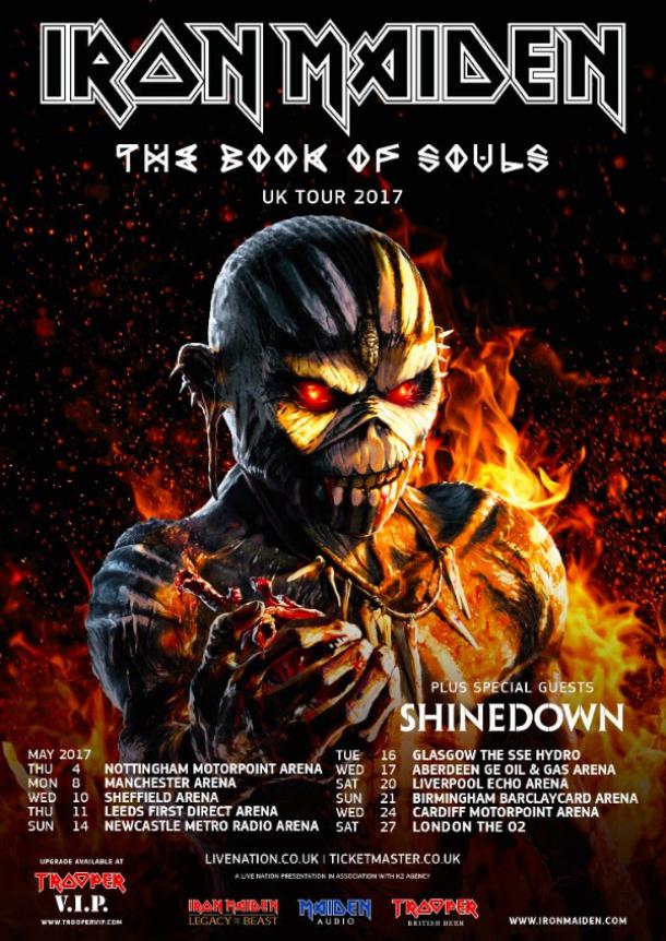 Iron Maiden continue The Book Of Souls World Tour into 2017