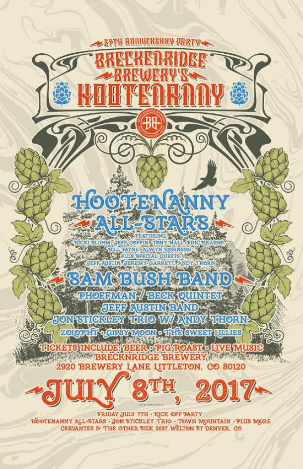 Breckenridge Brewery Hootenanny Line Up | Grateful Web