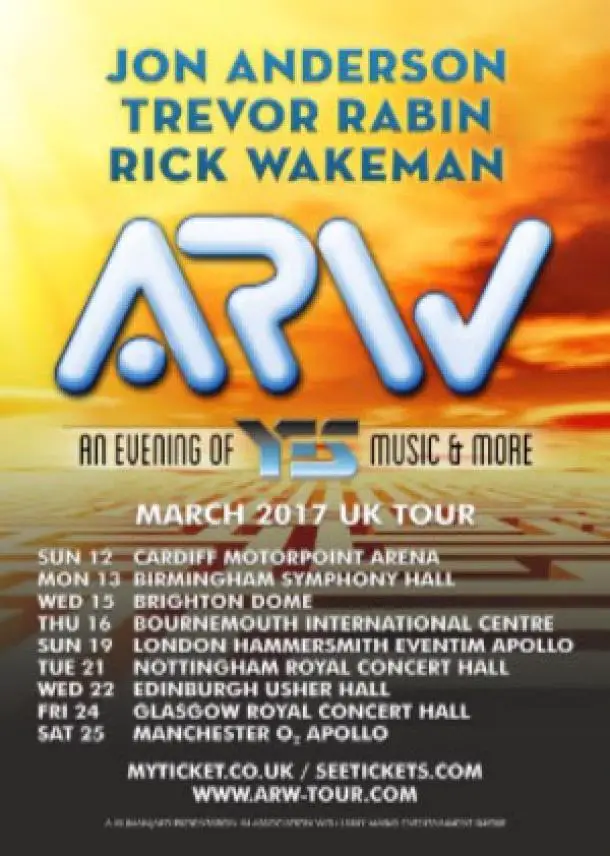 YES members reform as ARW + Tour Dates Grateful Web
