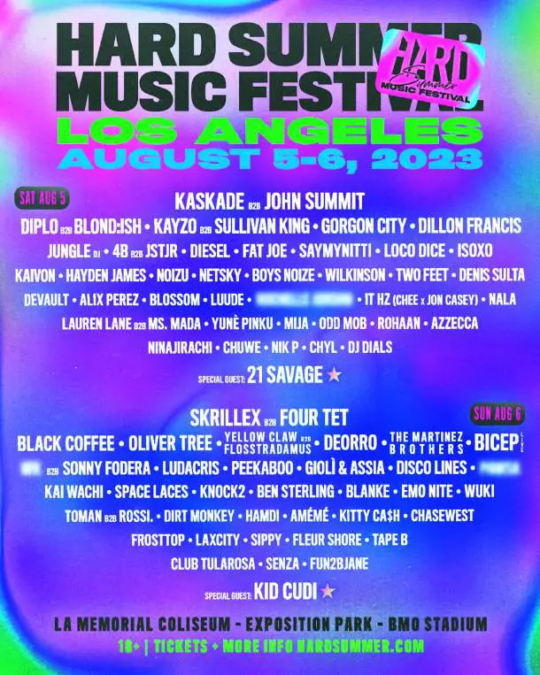 HARD Events Announces Lineup for HARD Summer Music Festival 2023