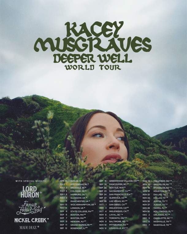 KACEY MUSGRAVES ANNOUNCES “DEEPER WELL WORLD TOUR” | Grateful Web