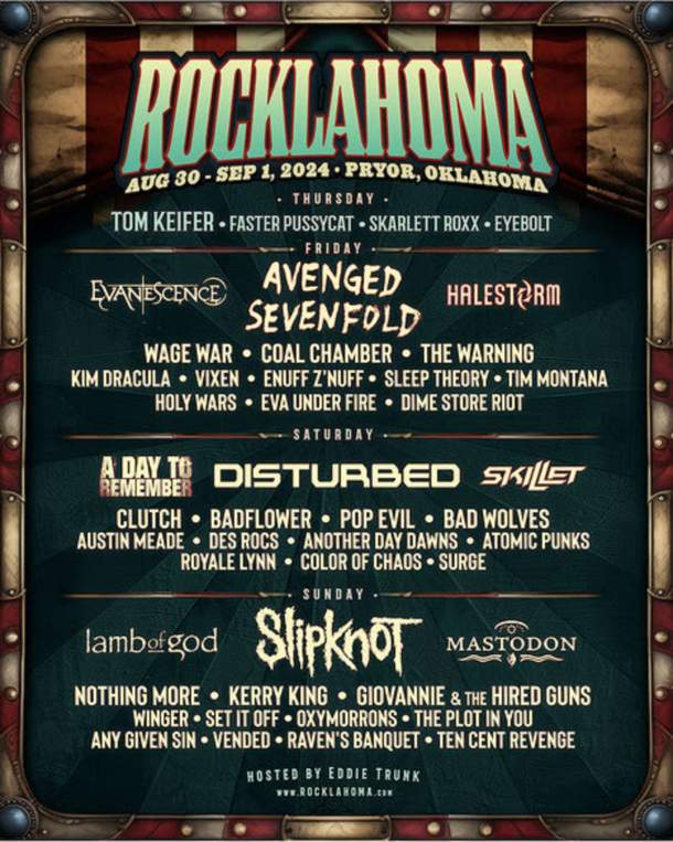 Rocklahoma Announces Single Day Lineup For 2024 Grateful Web