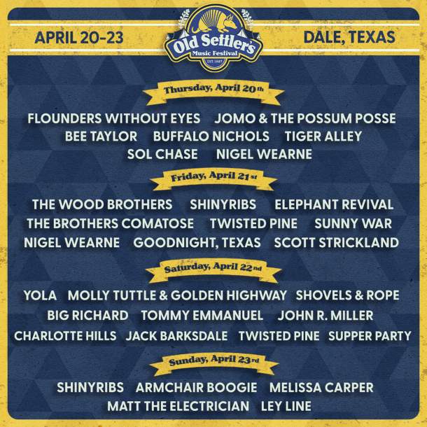 Old Settler's Music Festival announces phenomenal lineup and tickets on